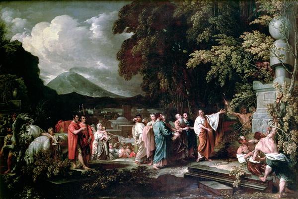 Benjamin West Cicero and the magistrates discovering the tomb of Archimedes France oil painting art